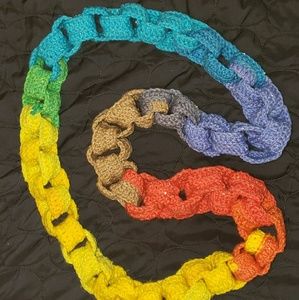 Crochet link fashion scarf